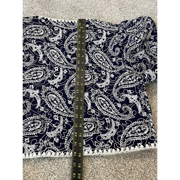 SEA New York Theodora Blue Paisley Quilted Cropped Jacket Size M Wool Blend - Picture 8 of 9